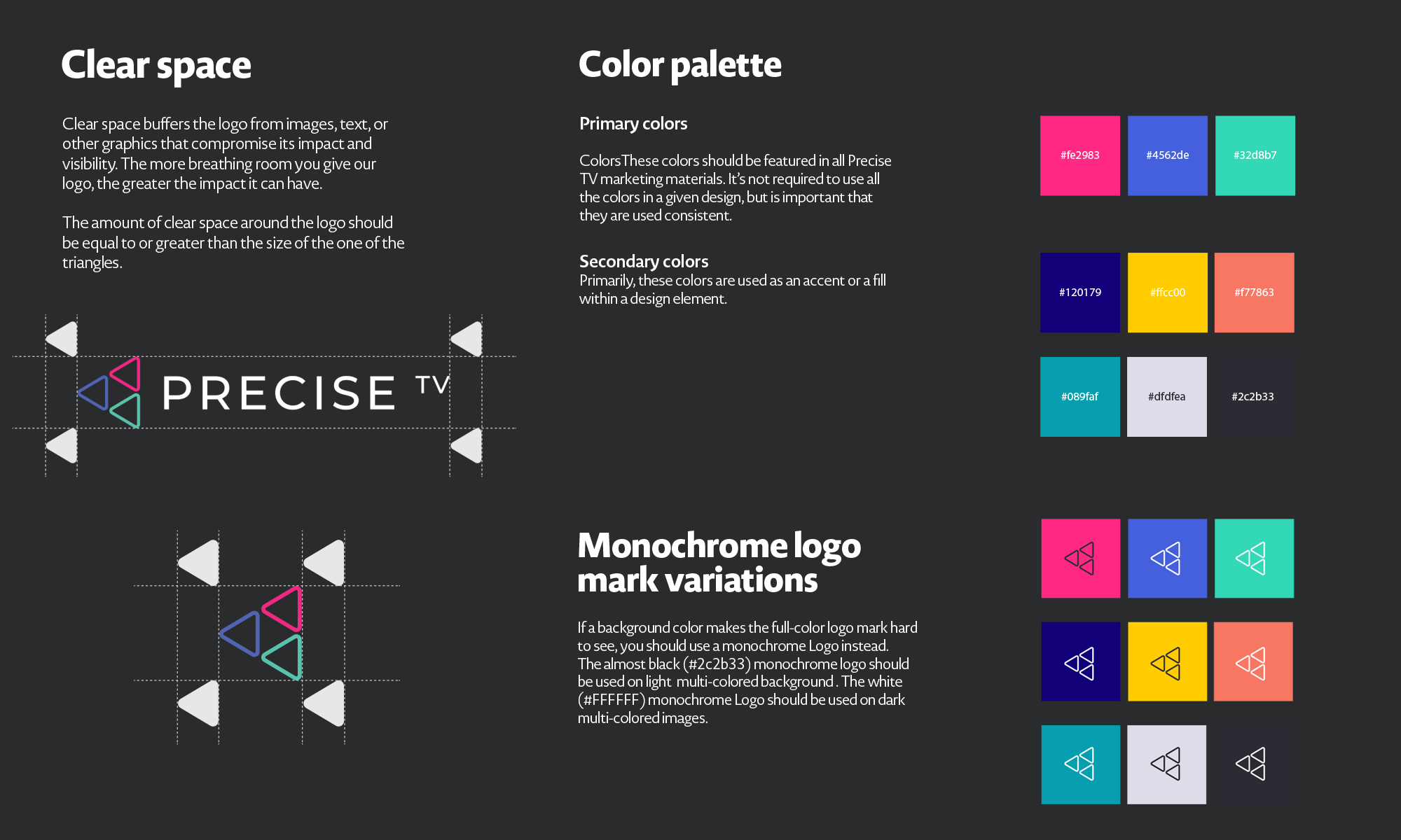 brand guidelines for precise.tv